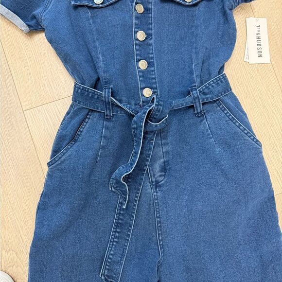 NWT 7th & Hudson blue denim jumpsuit size small women’s - Picture 4 of 8